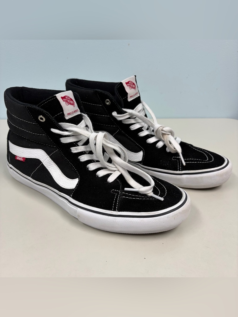 Vans SK8 Hi-Pro Sneakers Mens Size 12 Color Black/white Skater Grunge High Top